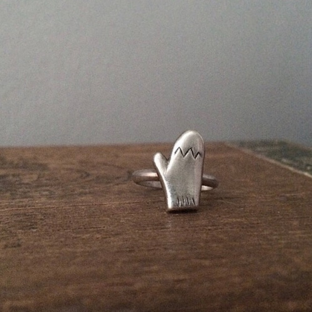 sterling silver Mitten ring